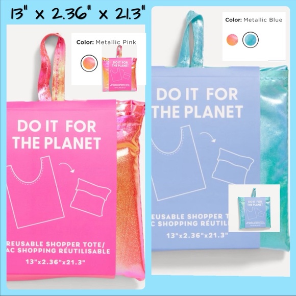 Fold-Up Shopping Bag Tote, Reusable, By Out-Tech, Folds to 4 1/4 x 4 1/4” Square - Picture 3 of 12